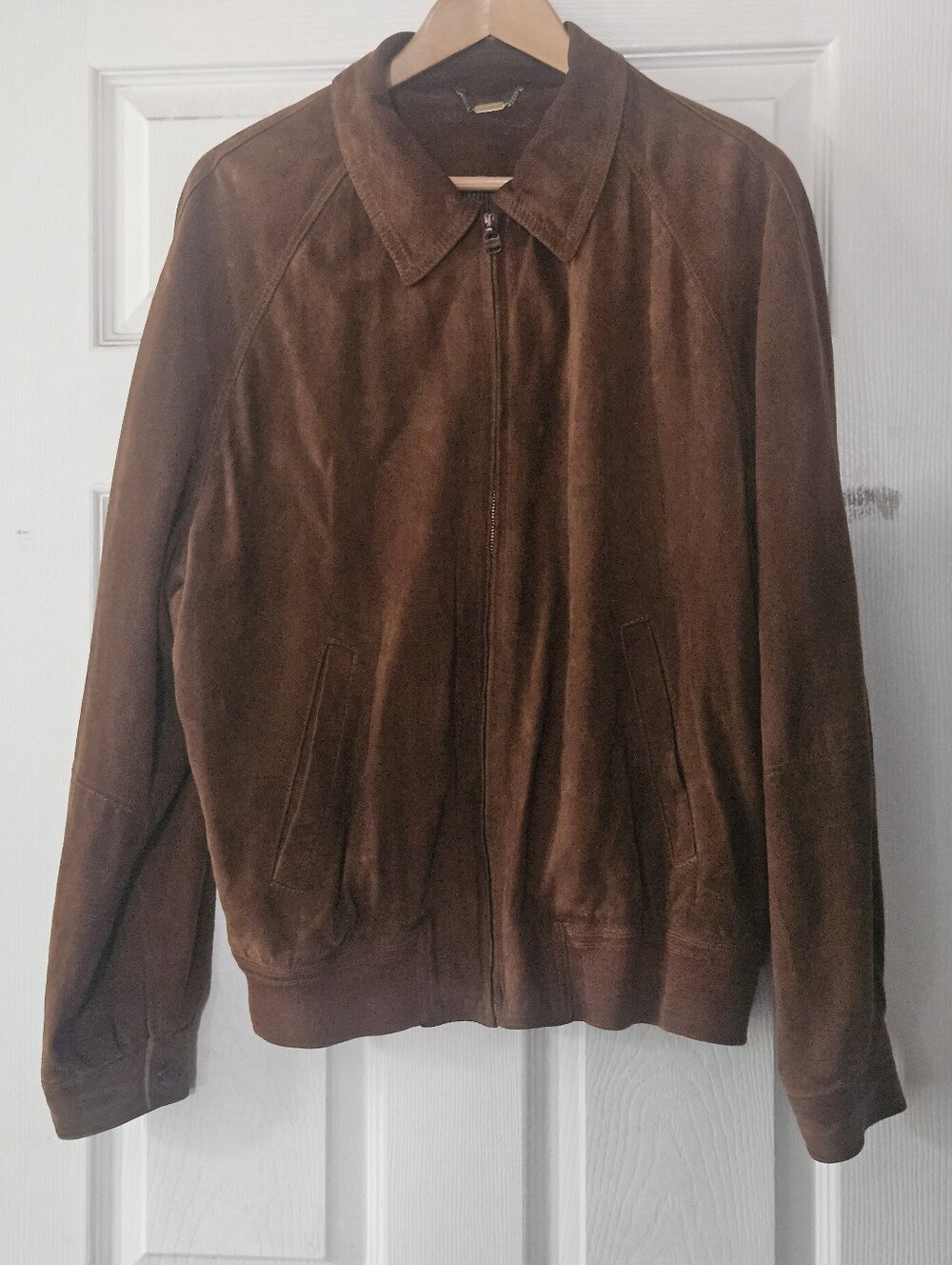 Salvatore Ferragamo Men's Suede Leather Bomber Jacket Size 52